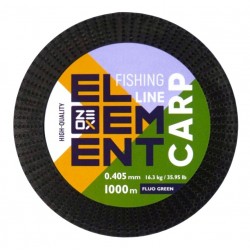 Лісочка для риболовлі, ZEOX Element Carp Fluo Green, 1000м, перетин 0.405мм